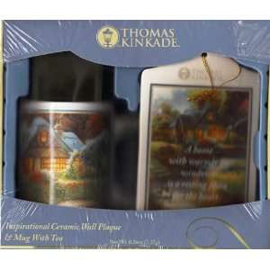  Thomas Kinkade Stillwater Cottage Gift Set W/Mug, Tea 
