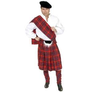  Red Scottish Kilt Plus Size Costume: Toys & Games