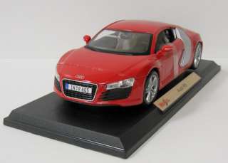 Audi R8 Diecast Model Car   Maisto   1:18 Scale   New in box   Red 