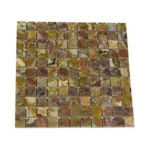   of 1x1 Multi Colored RED Onyx Polished Mosaic Tiles 