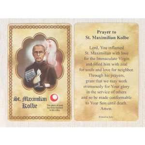  25 St. Maximillian Kolbe Third Class Relic Prayer Cards 