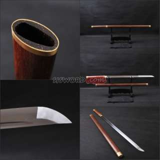 Best Gift handmade straight Japanese ninja sword hamon sharp edge 