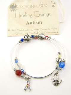 Autism Healing Energy charm Bracelet, Reiki Infused  