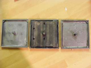 Three Old with wear British AA Car Club Badges.Uncleaned.