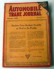 OCTOBER 1920 AUTOMOBILE TRADE JOURNAL BOOK MAGAZINE CAR