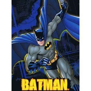  Warner Bros Batman Running Bat Royal Plush Raschel Throw 