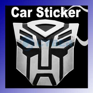 Large Transformers Autobots Car Emblem Badge Sticker 3D  