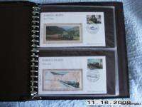 US Stamps40 Silk Cacheted Train Covers in Suede Album  