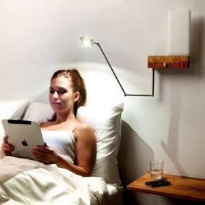 Cubo Bedside Sconce / Hybrid Reading Lamp Orientation Left, Wiring 