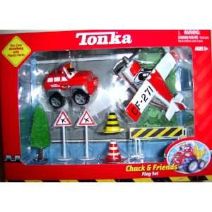 Tonka Chuck & Friends Fire Truck and Fire Airplane Playset 