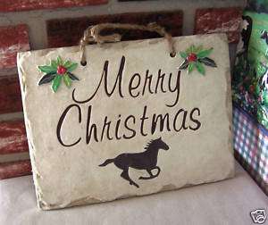 TRACTOR SUPPLY CO. CEMENT COUNTRY HANGING HOLIDAY SIGN  