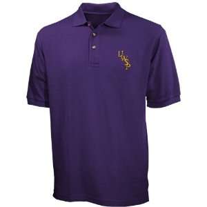 Wisconsin Stevens Point Pointers Purple Pique Polo Sports 