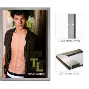  Silver Framed Taylor Lautner Poster Twilight Chest 