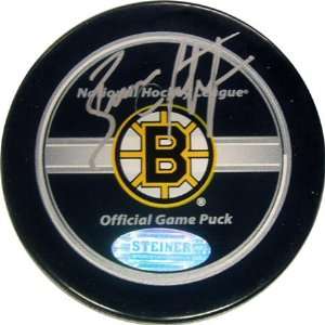  Brian Leetch Autographed Boston Bruins Puck Sports 
