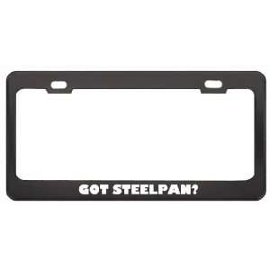 Got Steelpan? Music Musical Instrument Black Metal License Plate Frame 