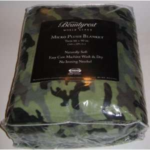  Beautyrest Micro Plush Camo Blanket Army: Everything Else