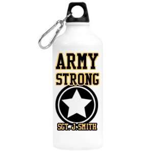  Army Strong: Custom Aluminum Water Bottle: Kitchen 