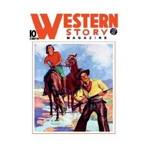  Western Story Magazine Western Pair 28x42 Giclee on 