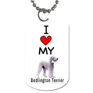  I Love My Bedlington Terrier Dog Tag 