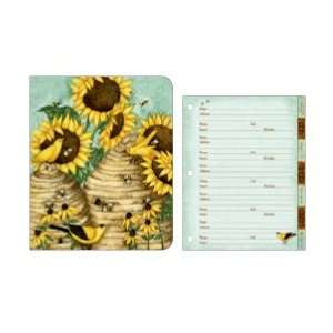  Beehives and Sunflowers Ringbound Address Book Office 