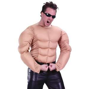   By Fun World Muscle Shirt Adult Costume / Beige   One Size (Standard