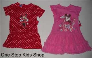 MINNIE MOUSE Toddler Girls 2T 3T 4T Set DRESS Outfit Tutu Shirt Skirt 