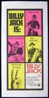 BILLY JACK 71 Tom Laughlin LINEN BACKED daybill poster  