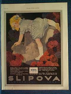 1921 Slipova Childs Clothes Ad + Minute Tapioca Ad  