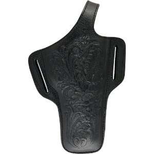    Vegetable Tanned Carved Cow Leather Belt Gun Holster: Jewelry