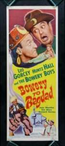 BOWERY BOYS TO BAGDAD * ORIG MOVIE POSTER INSERT 1954  