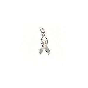  Sterling Silver Ribbon Charm Pendant #2  Awareness Arts 