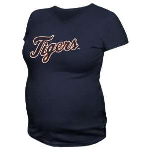  Tigers Ladies Navy Blue Moms Maternity T shirt: Sports & Outdoors