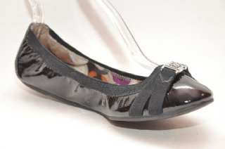 COACH DWYER Black Patent Leather Ballet Flat Women Shoes 8.5 M  