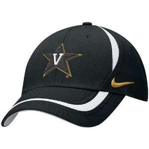  Nike Vanderbilt Commodores Black Coaches Dri Fit Adjustable Hat 
