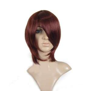 New short wine red cosplay Costume party Straight Wig wigs jf010051