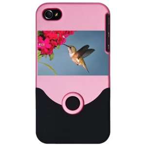  iPhone 4 or 4S Slider Case Pink Female Rufous Hummingbird 