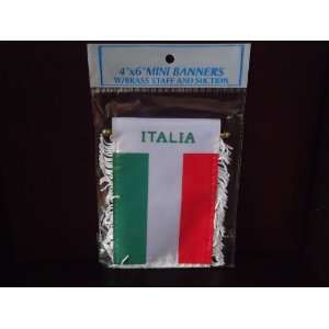  ITALY COUNTRY FLAG MINI BANNER CAR WINDOW: Everything Else