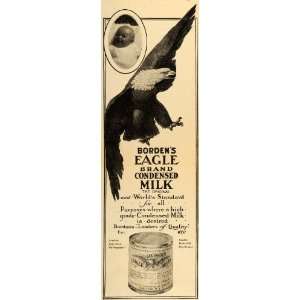  1911 Ad Bordens Condensed Milk Bald Eagle Brand Baby 