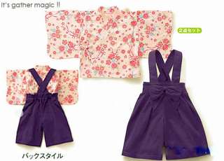 Japanese tradition dress kimono set for baby  
