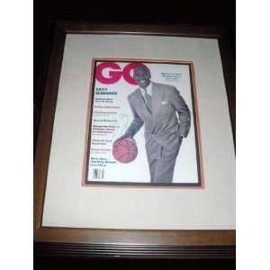  Michael Jordan Signed / Autographed GQ Magazine Framed 