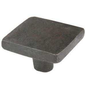  Hand Forged Flat Top Iron Knob Black Powdr: Home 