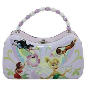  Disney Tinkerbell & Friends Tin Box/Purse with Bead Handle 