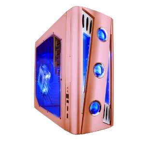   Pink Metal ATX Mid Tower / Computer Case with Side Window: Electronics