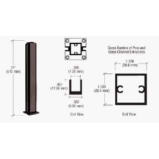   Duranodic Bronze 24 Center Standard Partition Post