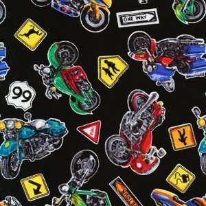  Speed Machines quilt fabric by Blank Quilting, motorcycles 