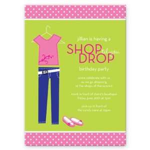  Shop Til You Drop Party Invitation Birthday Invitation 