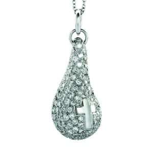    Beya Pave Diamond Blooddrop   .61ct 14kt White Gold BEYA Jewelry