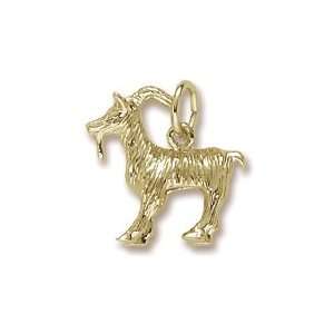    Rembrandt Charms Billy Goat Charm, 14K Yellow Gold: Jewelry