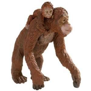  FEMALE ORANGUTAN WITH BABY by Safari, Ltd. Toys & Games