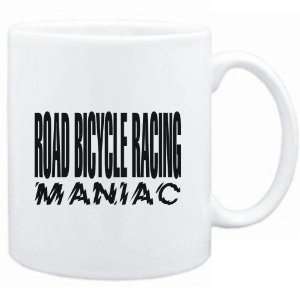   : Mug White  MANIAC Road Bicycle Racing  Sports: Sports & Outdoors